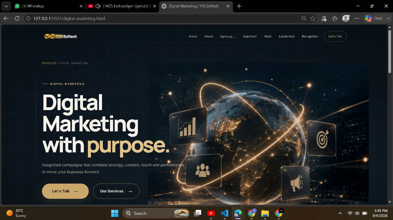 Responsive e-commerce development work from YES Softech Jaipur